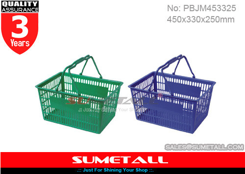 China Cestos de compras plásticos à mão pessoais 26L/cestas de mão pequenas da compra fornecedor